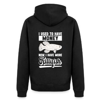 Killifish Quarium Fish - Veste à capuche bio Premium Unisexe - noir - Dos - Nico (187cm)