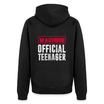 Adolescent - Veste à capuche bio Premium Unisexe - noir - Dos - Nico (187cm)