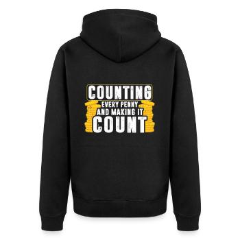 Accounting Secretary of Accountants Accounting - Unisex Premium Organic Zip Hoodie - black - Back - Nico (187cm)