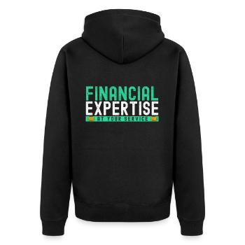 Accounting Secretary of Accountants Accounting - Unisex Premium Organic Zip Hoodie - black - Back - Nico (187cm)