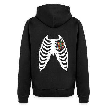 Journée de sensibilisation à l’autisme Cadeau autiste - Veste à capuche bio Premium Unisexe - noir - Dos - Nico (187cm)