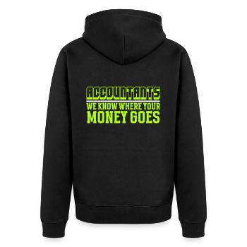 Accounting Secretary of Accountants Accounting - Unisex Premium Organic Zip Hoodie - black - Back - Nico (187cm)