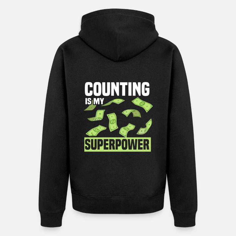 Secrétaire Comptable des Comptables Comptabilité - Veste à capuche bio Premium Unisexe - noir