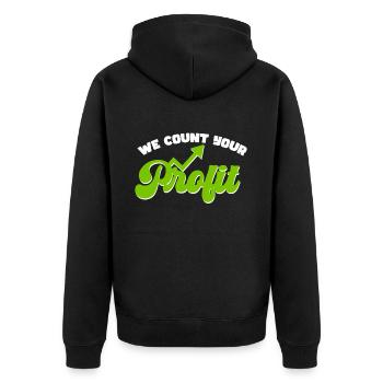 Accounting Secretary of Accountants Accounting - Unisex Premium Organic Zip Hoodie - black - Back - Nico (187cm)