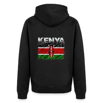 Kenya - Veste à capuche bio Premium Unisexe - noir - Dos - Nico (187cm)