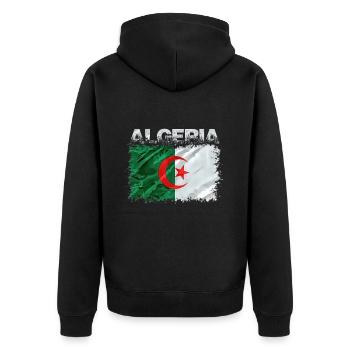 Algérie - Veste à capuche bio Premium Unisexe - noir - Dos - Nico (187cm)