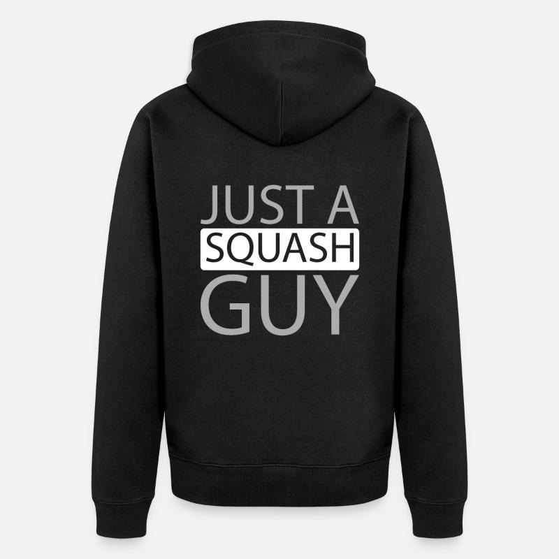 Squash Just A Squash Guy - Unisex Premium Bio Zip Hoodie - Schwarz