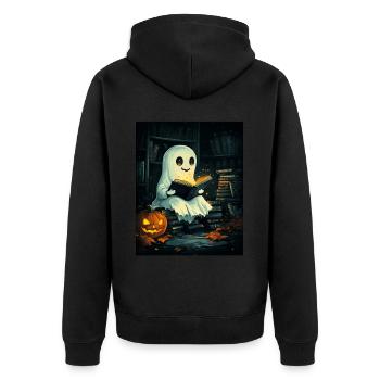 Cadeau d’Halloween Femmes Hommes Enfants Décoration - Veste à capuche bio Premium Unisexe - noir - Dos - Nico (187cm)