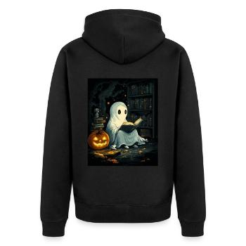 Cadeau d’Halloween Femmes Hommes Enfants Décoration - Veste à capuche bio Premium Unisexe - noir - Dos - Nico (187cm)