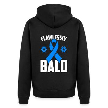 Alopécie areata Awareness Perte de cheveux - Veste à capuche bio Premium Unisexe - noir - Dos - Nico (187cm)