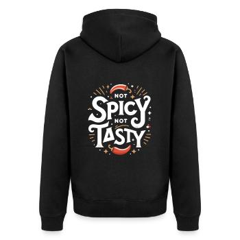 Pas épicé pas savoureux Nourriture épicée - Veste à capuche bio Premium Unisexe - noir - Dos - Nico (187cm)