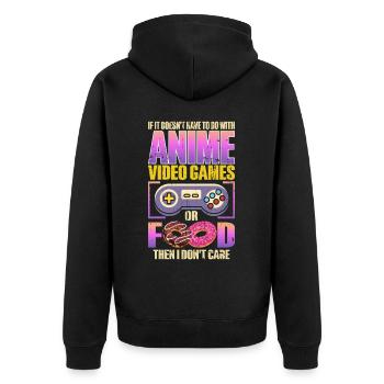 Anime, Jeux vidéo ou food, Manga, Otaku, Japonais - Veste à capuche bio Premium Unisexe - noir - Dos - Nico (187cm)