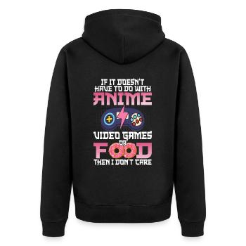 Anime, Jeux vidéo ou food, Manga, Otaku, Japonais - Veste à capuche bio Premium Unisexe - noir - Dos - Nico (187cm)