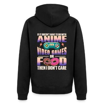 Anime, Jeux vidéo ou food, Manga, Otaku, Japonais - Veste à capuche bio Premium Unisexe - noir - Dos - Nico (187cm)