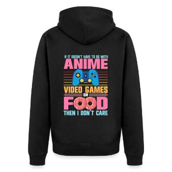 Anime, Jeux vidéo ou food, Manga, Otaku, Japonais - Veste à capuche bio Premium Unisexe - noir - Dos - Nico (187cm)