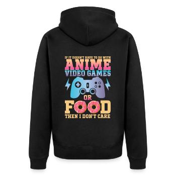 Anime, Jeux vidéo ou food, Manga, Otaku, Japonais - Veste à capuche bio Premium Unisexe - noir - Dos - Nico (187cm)