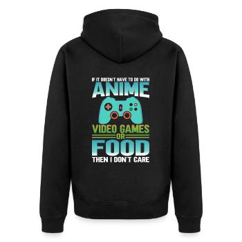 Anime, Jeux vidéo ou food, Manga, Otaku, Japonais - Veste à capuche bio Premium Unisexe - noir - Dos - Nico (187cm)