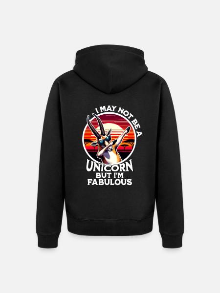 Saiga Antelope Saying Saiga Antelope - Unisex Premium Organic Zip Hoodie - black