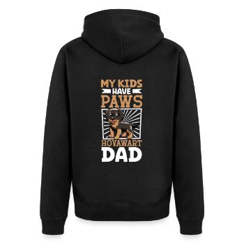 Hovawart Papa - Veste à capuche bio Premium Unisexe - noir - Dos - Nico (187cm)