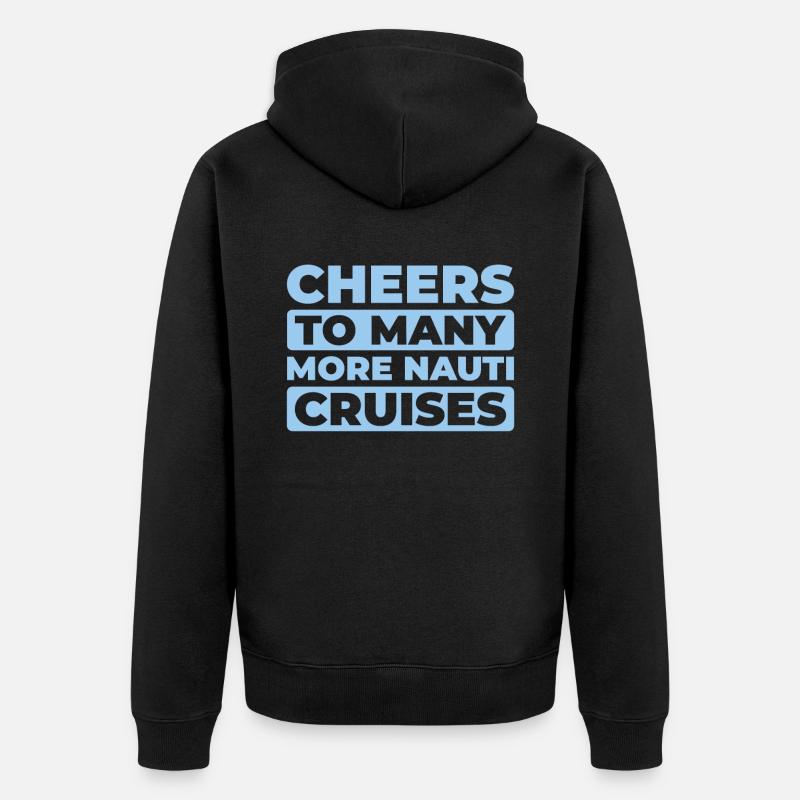 Croisière d’anniversaire à Kreuzfahrt - Veste à capuche bio Premium Unisexe - noir