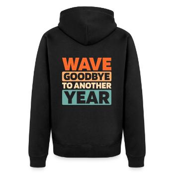 Kreuzfahrt Birthday Cruise - Unisex Premium Bio Zip Hoodie - Schwarz - Hinten - Nico (187cm)
