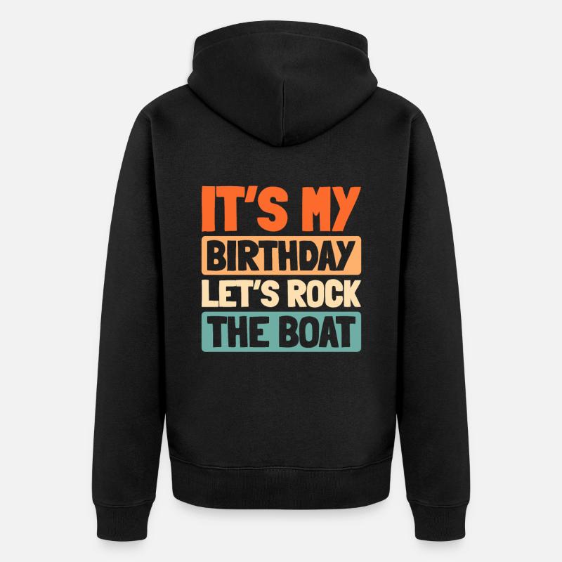 Croisière d’anniversaire à Kreuzfahrt - Veste à capuche bio Premium Unisexe - noir