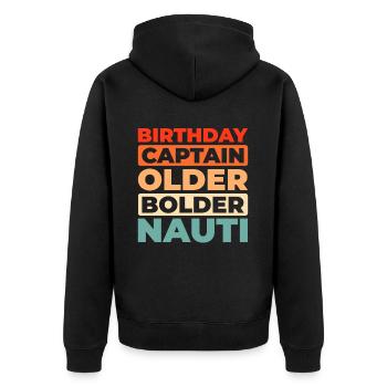 Croisière d’anniversaire à Kreuzfahrt - Veste à capuche bio Premium Unisexe - noir - Dos - Nico (187cm)