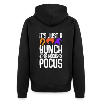 Halloween Costume - Unisex Premium Organic Zip Hoodie - black - Back - Nico (187cm)