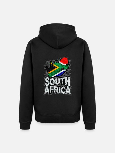 South Africa - Unisex Premium Organic Zip Hoodie - black