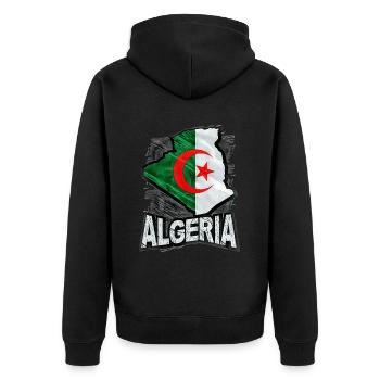 Algérie - Veste à capuche bio Premium Unisexe - noir - Dos - Nico (187cm)