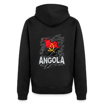 Angola - Veste à capuche bio Premium Unisexe - noir - Dos - Nico (187cm)