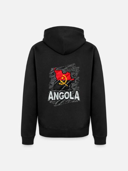 Angola - Unisex Premium Organic Zip Hoodie - black