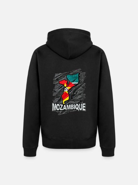Mozambique - Unisex Premium Organic Zip Hoodie - black