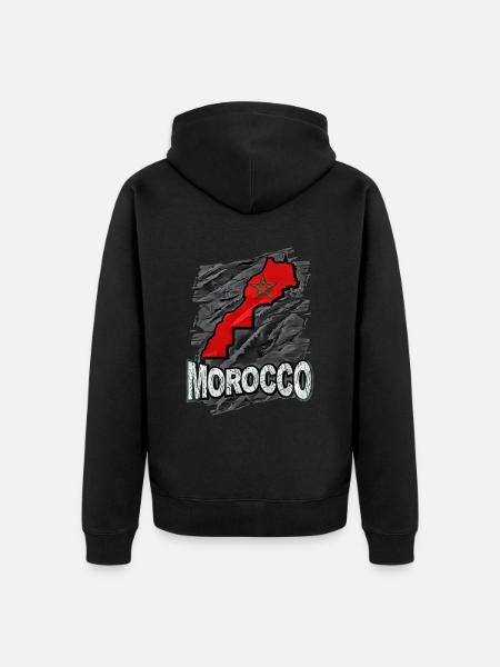 Maroc - Veste à capuche bio Premium Unisexe - noir