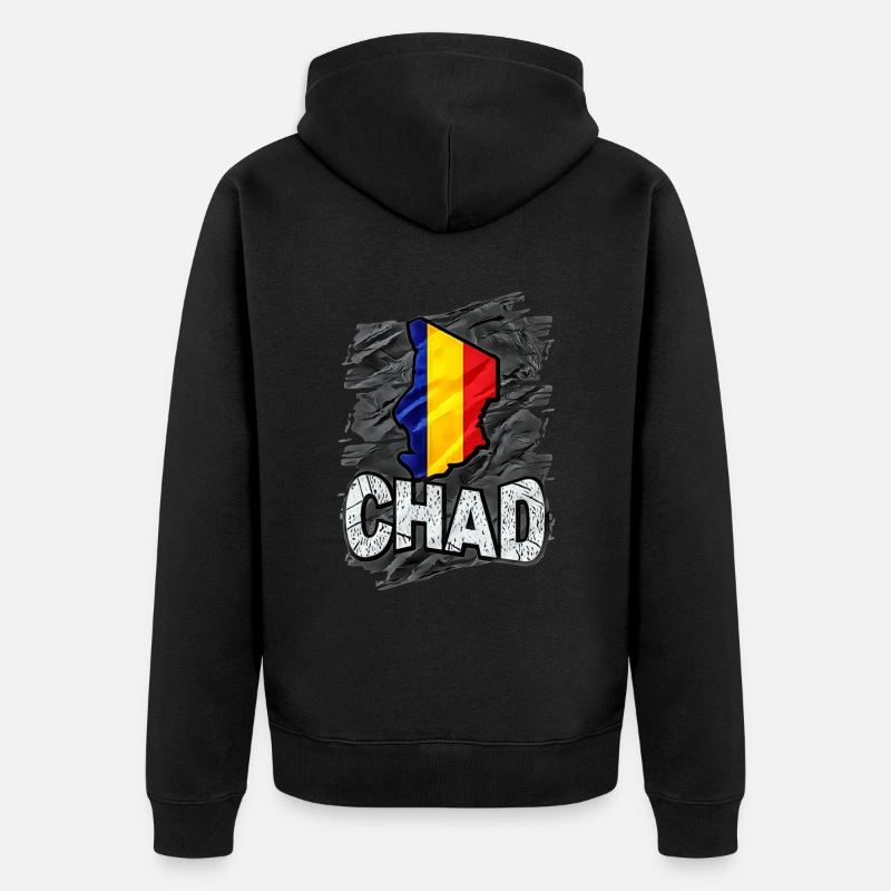 Tchad - Veste à capuche bio Premium Unisexe - noir