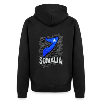 Somalie - Veste à capuche bio Premium Unisexe - noir - Dos - Nico (187cm)