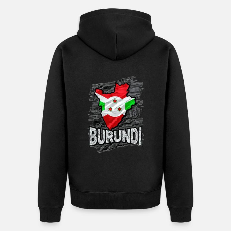 Burundi - Veste à capuche bio Premium Unisexe - noir