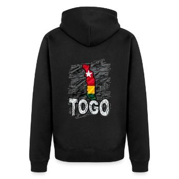Togo - Veste à capuche bio Premium Unisexe - noir - Dos - Nico (187cm)