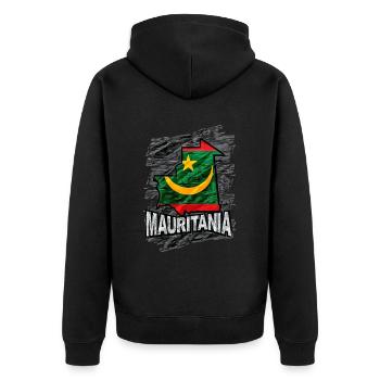 Mauritanie - Veste à capuche bio Premium Unisexe - noir - Dos - Nico (187cm)