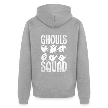 Halloween Costume - Unisex Premium Organic Zip Hoodie - heather grey - Back - Nico (187cm)