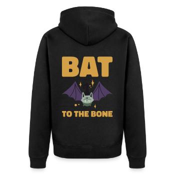 Halloween Costume - Unisex Premium Organic Zip Hoodie - black - Back - Nico (187cm)
