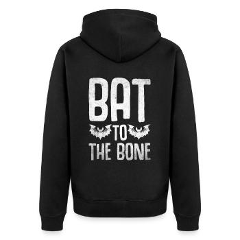 Halloween Costume - Unisex Premium Organic Zip Hoodie - black - Back - Nico (187cm)