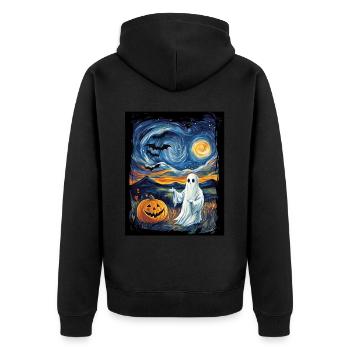 Cadeau d’Halloween Femmes Hommes Enfants Décoration - Veste à capuche bio Premium Unisexe - noir - Dos - Nico (187cm)