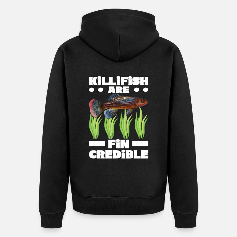 Killifish Quarium Fish - Veste à capuche bio Premium Unisexe - noir