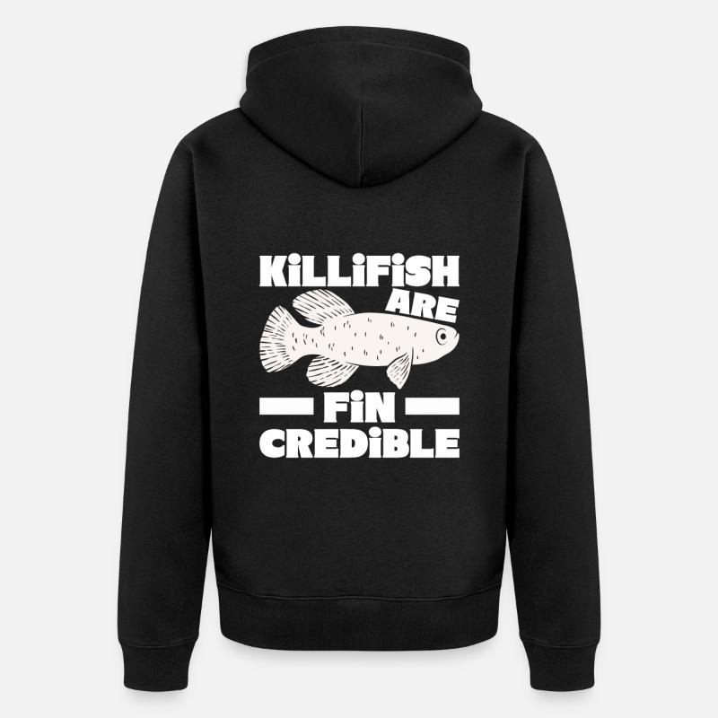 Killifish Quarium Fish - Veste à capuche bio Premium Unisexe - noir
