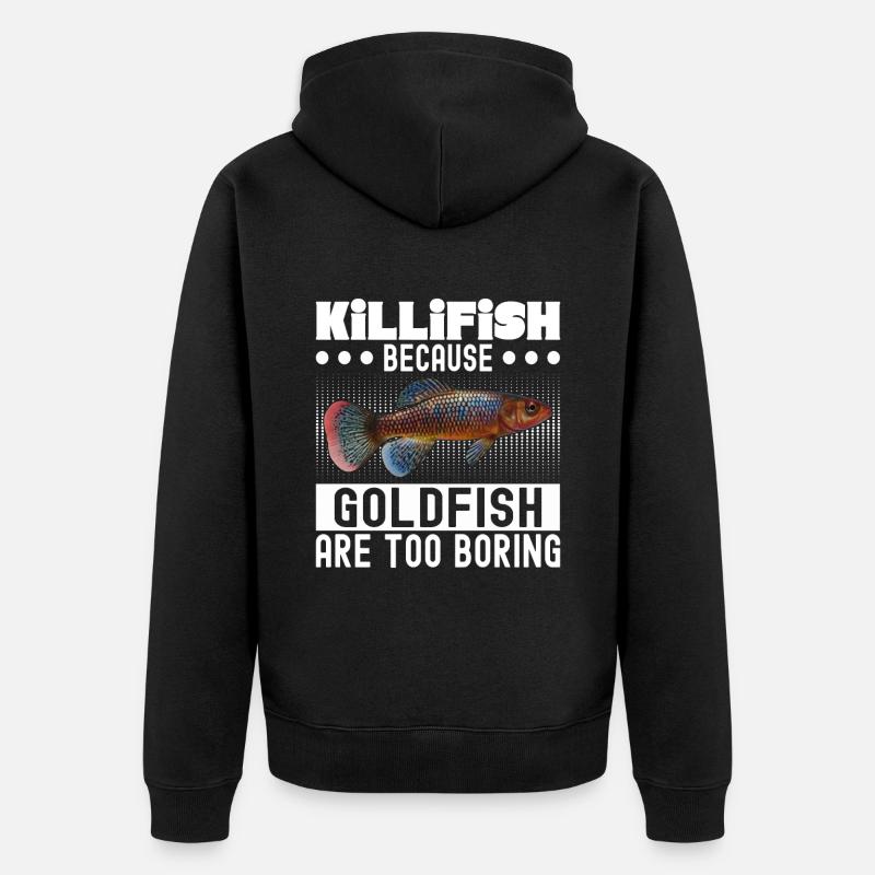 Killifish Quarium Fish - Veste à capuche bio Premium Unisexe - noir