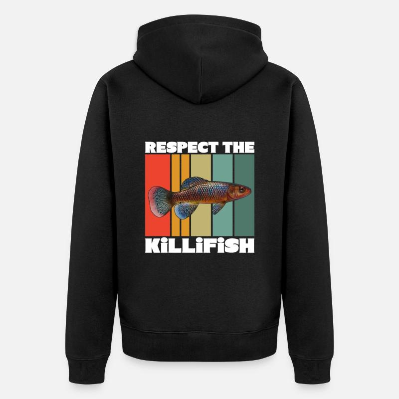 Killifish Quarium Fish - Veste à capuche bio Premium Unisexe - noir