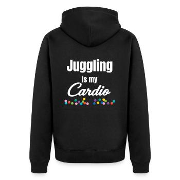 Juggling is my cardio-juggler bartender - Unisex Premium Organic Zip Hoodie - black - Back - Nico (187cm)