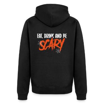 Halloween Costume - Unisex Premium Organic Zip Hoodie - black - Back - Nico (187cm)