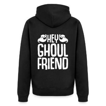 Halloween Costume - Unisex Premium Organic Zip Hoodie - black - Back - Nico (187cm)